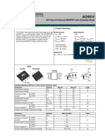 30V Dual N-Channel MOSFET With Schottky Diode: General Description Product Summary