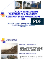 Evaluación Sanitaria de Surtidores y Camiones Cisterna en La Provincia de Ica