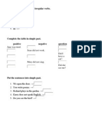 Past Forms of The Irregular Verbs