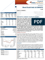 Maruti Suzuki India LTD (MARUTI) : Uptrend To Continue On Price & Margins