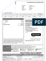 Your Reliance Communications Bill: Summary of Current Charges Amount (RS.) 1. Monthly Rental 750.00 2. Taxes 92.70