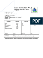 Salary Slip Waseem