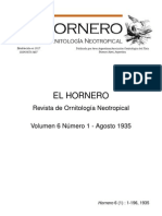 Revista El Hornero, Volumen 6, #1. 1935.