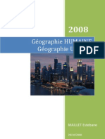 Géographie HUMAINE Géographie Urbaine