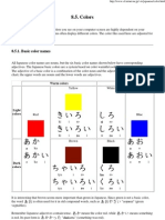 Names of Colors - Japanese