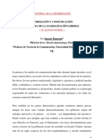 INFORMACIÓN Y COMUNICACIÓN en La Era de La Globalización Liberal - Ignacio Ramonet