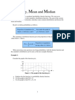 Probability Mean and Median