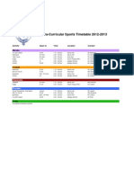 Extra-Curricular Sports Aug 2012 Update