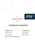 Co-Operative Marketing: A Project Report ON