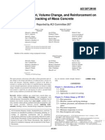 Effect of Restraint, Volume Change, and Reinforcement On Cracking of Mass Concrete