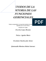 Metodos de La Auditoria de Las Funciones Gerenciales