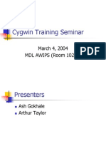 Cygwin Training Seminar