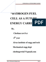 Hydrogen Fuel Cell As A Future Energy Carrier