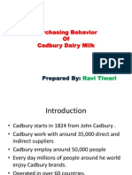 Purchasing Behavior of Cadbury Dairy Milk: Prepared by