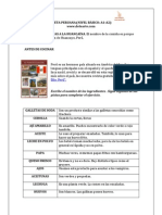 Vocabulario - Recetas Peruanas (Nivel Básico A1-A2)