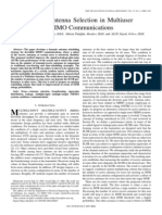 Active Antenna Selection in Multiuser MIMO Communications