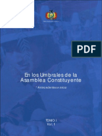 Tomo I. en Los Umbrales de La Asamblea Constituyente (Volumen I)