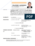 Atty. JULIUS PALOMAR ALEGRADO's RESUME