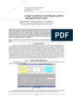 Simulation of Fuzzy Logic Controller For Controlling The Position and Speedof The DC Motor