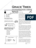 Grace Times: September 2012 Pulpit Calendar