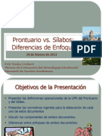 Prontuario Vs Silabo - 29 de Feb 2012