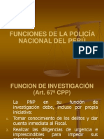 Rol de La Policia en El NCPP, Funciones de La PNP