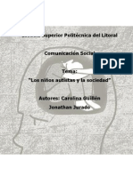 Monografía: Niños Autistas y La Sociedad.