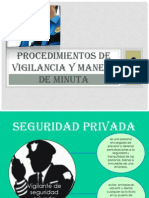 Procedimientos de Vigilancia y Manejo de Minuta