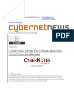 Cybernotes: Create Free Iphone Ringtones Using Itunes in Windows