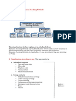 Classification of Extension Teaching Methods