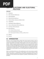 Unit 6 Elections and Electoral Politics: Structure