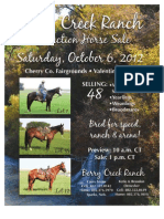 Berry Creek Ranch Horse Sale