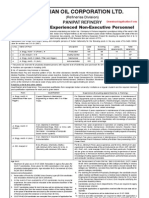 Indian Oil Corporation LTD.: Requirement of Experienced Non-Executive Personnel