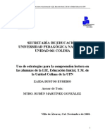 Uso de Estrategias para La Comprensión Lectora en Alumnas LIE