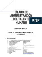 Silabo de Administración Del Talento Humano