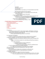 Monday, January 10, 2011: Possible Methods of Interpreting The Constitution