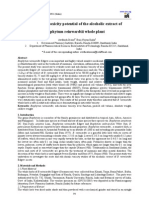 Sub Chronic Toxicity Potential of The Alcoholic Extract of Biophytum Reinwardtii Whole Plant