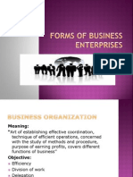 Forms of Business Enterprises