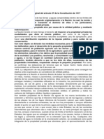 Texto Original Del Artículo 27 de La Constitución de 1917