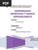 Hemorragias Digestivas y Shock Hipovolemico