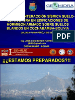 Efectos de Interacción Sísmica Suelo-Estructura en Edificaciones de Hormigón Armado Sobre Suelos Blandos en Cochabamba-Bolivia