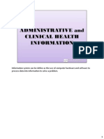 Administrative and Clinical Health Information