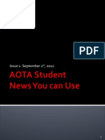 AOTA Student Newsletter Issue 1