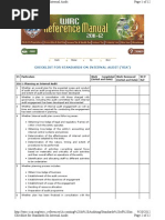 Checklist For Standards On Internal Audit ( Sia')