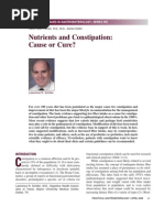 Nutrients and Constipation: Cause or Cure?: Nutrition Issues in Gastroenterology, Series #61