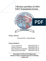 FACTS Devices: and Effect of UPFC On 500 KV Transmission System