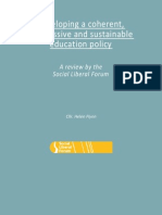 Re-Framing Education Policy - Developing A Coherent, Progressive and Sustainable Education Policy