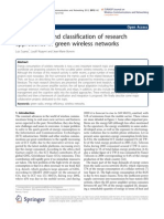 An Overview and Classification of Research Approaches in Green Wireless Networks