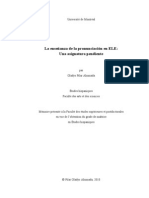 La Enseñanza de La Pronunciación en ELE. Una Asignatura Pendiente (2010)