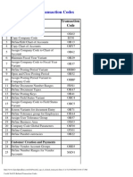 Useful SAP FI Related Transaction Codes